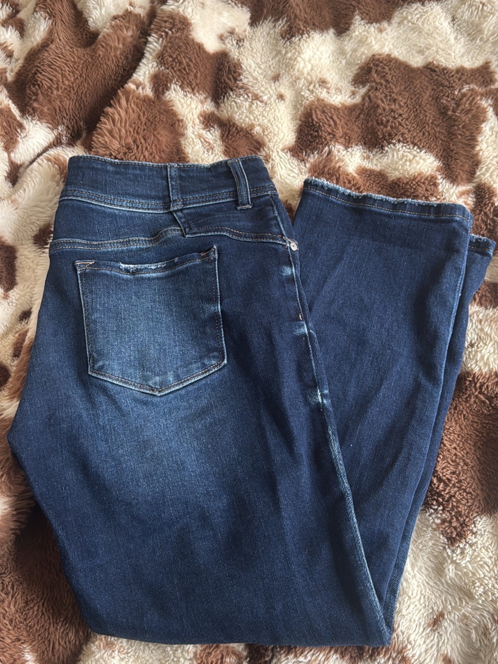 KanCan Women's Dark Blue Straight Leg Jeans